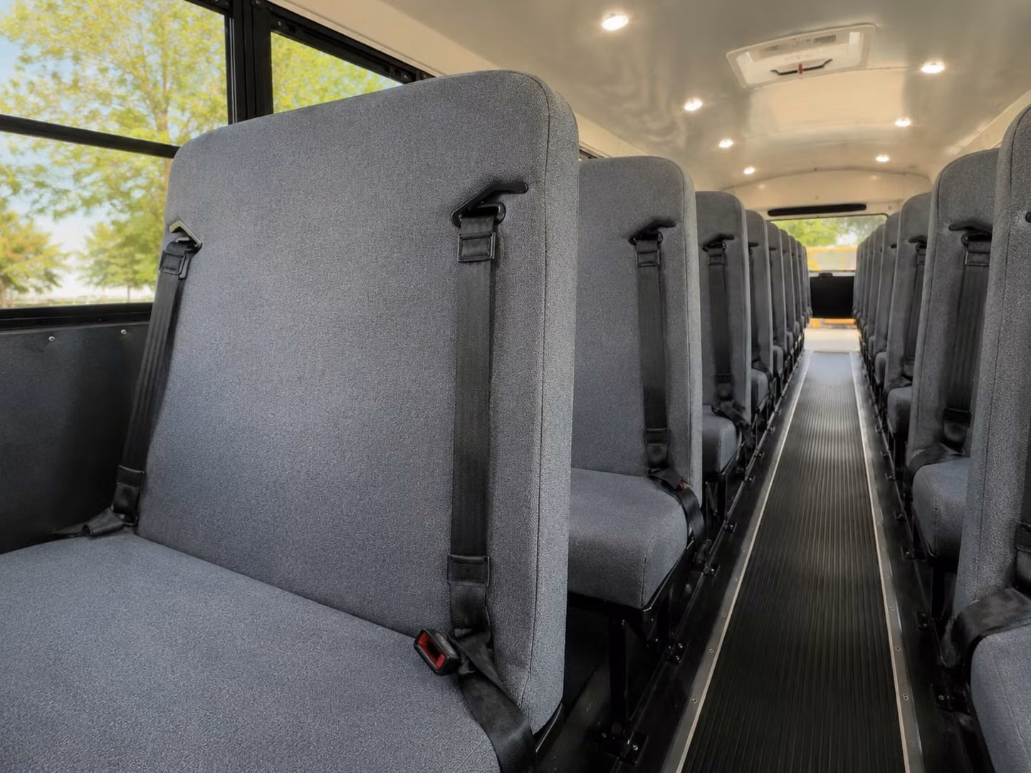 school bus inside